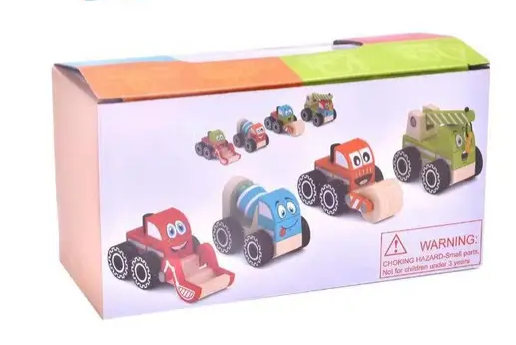 Wooden Stacking Roller Toy - Wooden Construction Roller