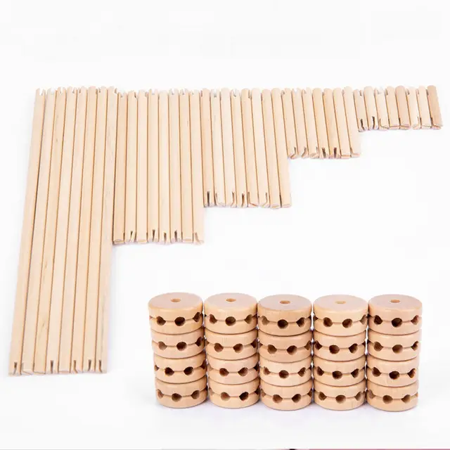 Wooden Fort Building Kit 60 Pieces - DIY wooden Fort