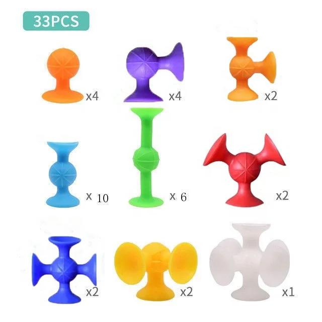 Suction toys 33pcs