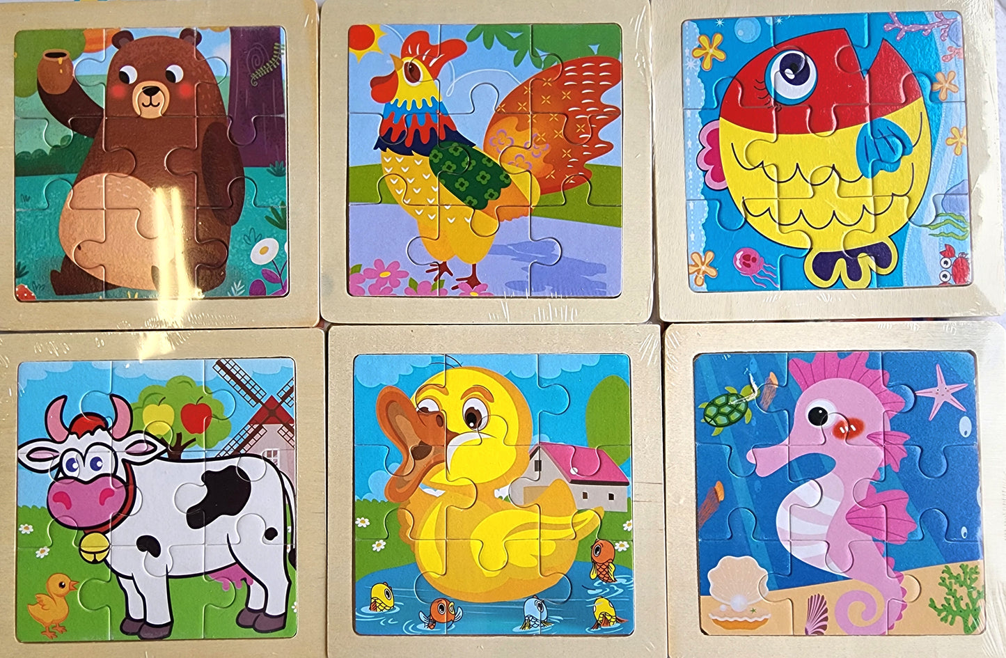 5x Random Wooden Jigsaw Puzzle – Animal Jigsaw Puzzle – Kids Puzzle