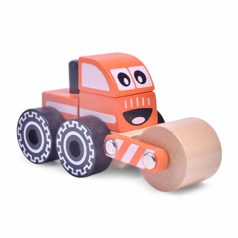 Wooden Stacking Roller Toy - Wooden Construction Roller