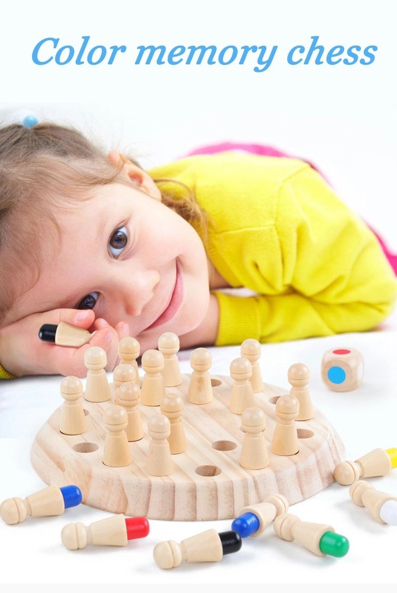 Children Memory Chess - Children's Party Game - Wooden Memory Chess