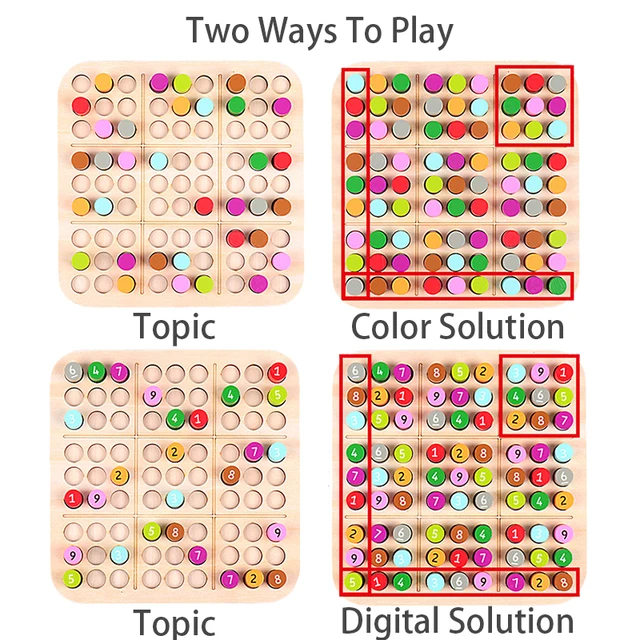 Wooden Sudoku Board Game - Sudoku Puzzle Game