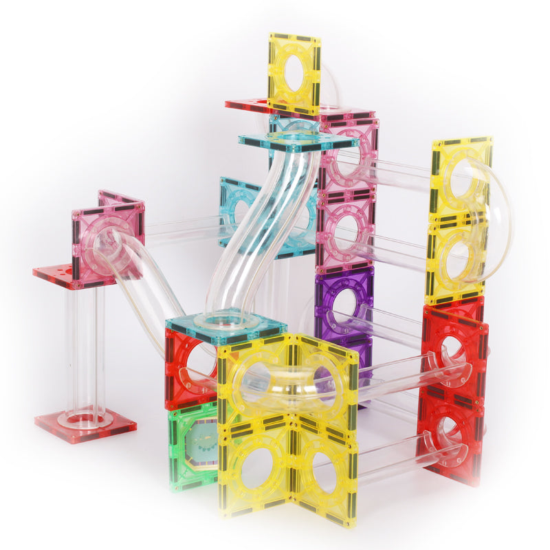 Magnetic Tile Marble Run 80pcs - Reinforced By Rivets – Toytribe